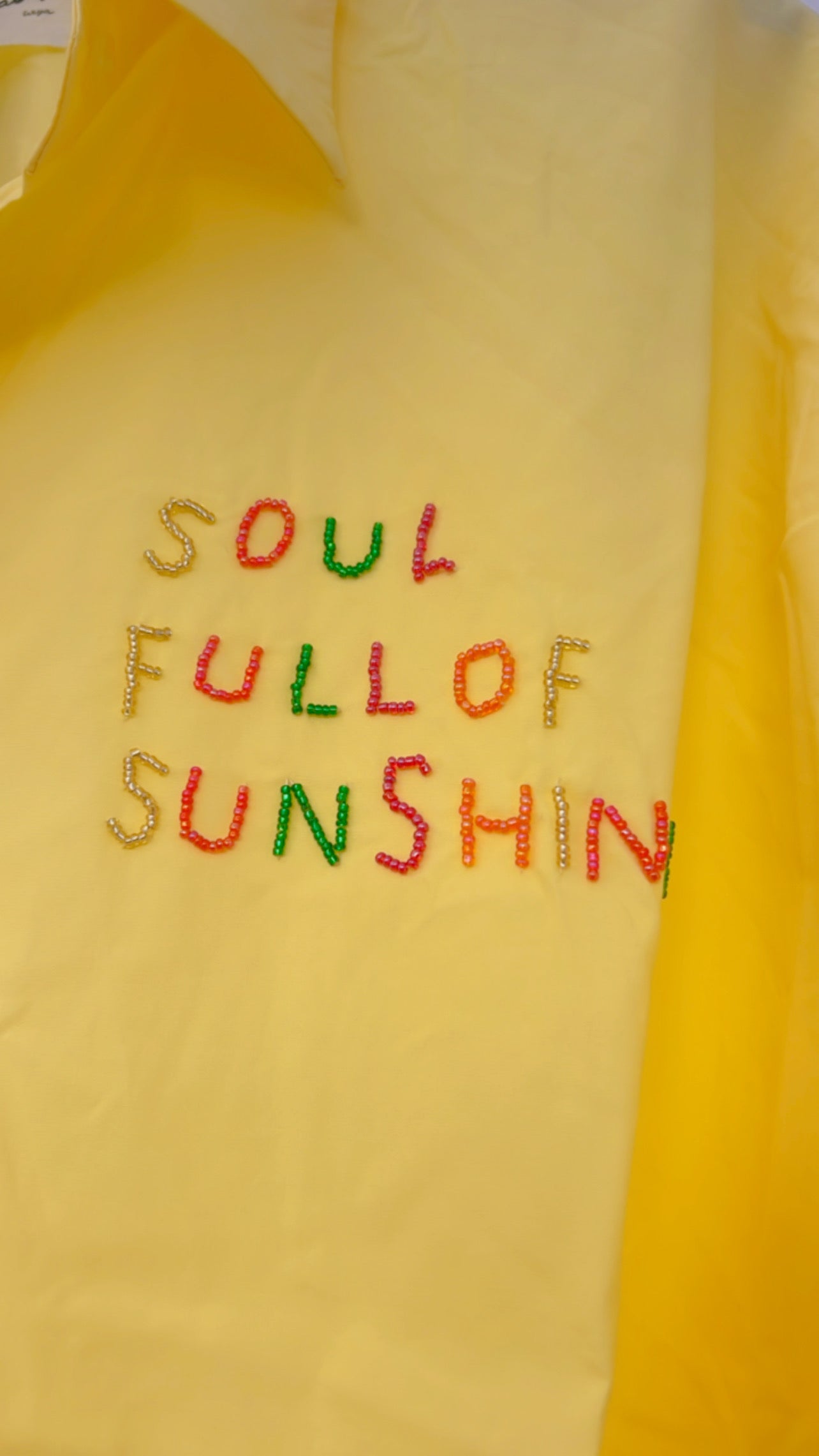 C780 - Chemise modèle Soul full of Sunshine, jaune