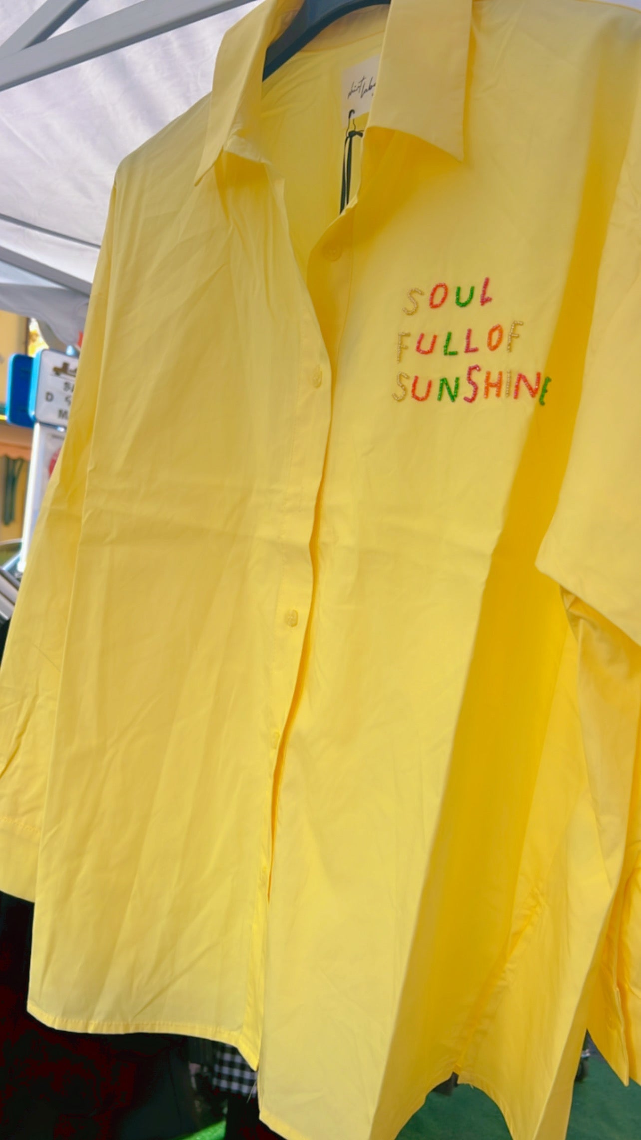 C780 - Chemise modèle Soul full of Sunshine, jaune