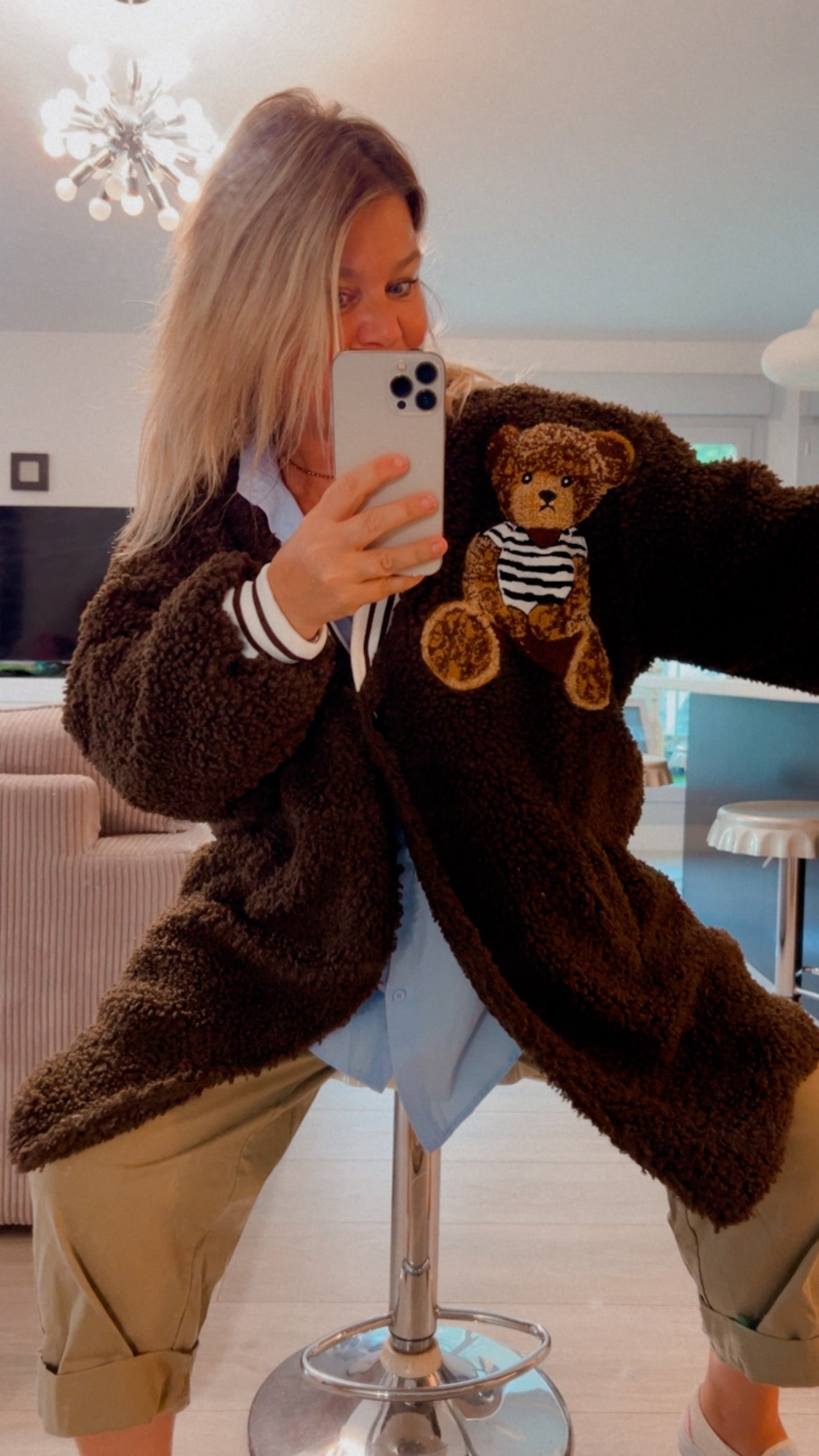 Veste longue moumoute modèle Nounours 🧸